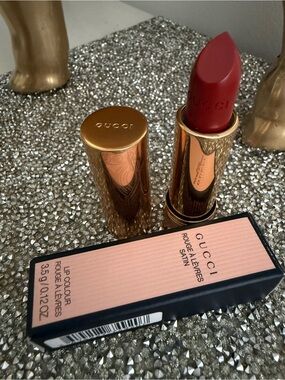 GUCCI Women NEW Rouge À Lèvres Satin Lipstick 505 Janet Rust Luxury
